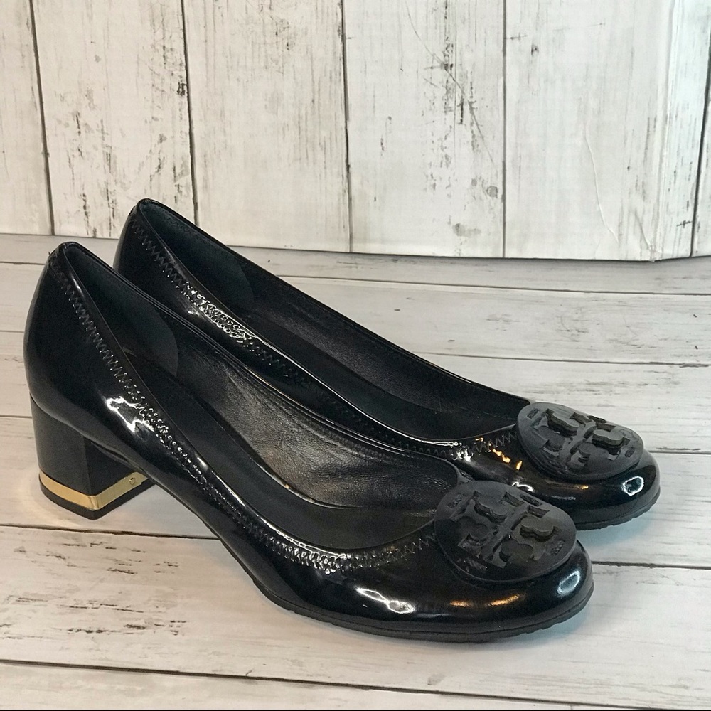 Tory Burch Patent Leather Amy Reva Pumps